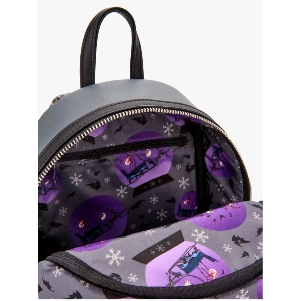 Loungefly Disney Nightmare Before Christmas Jack Snow Globe Glow Backpack WALLET